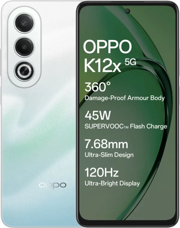 Oppo K12x 5G Smartphone 8GB RAM/256GB Storage (Breeze Blue)
